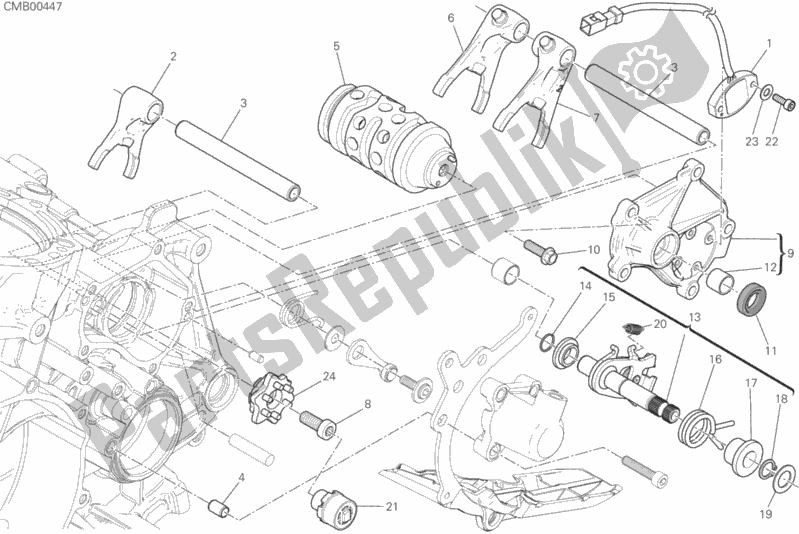 Alle onderdelen voor de Schakeling van de Ducati Superbike 1299 ABS USA 2015